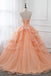 Orange A-line Sweetheart Long Prom Dresses Online, Evening Party Dresses,12495