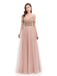 Pink A-line Off Shoulder Spaghetti Straps Backless Prom Dresses Online,12611