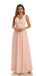 Pink A-line Straps V-neck Cheap Chiffon Long Bridesmaid Dresses,WG1421