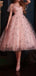 Pink Illusion Short Homecoming Dresses Online, Cheap Short Prom Dresses, CM854