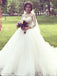Popular A line Cheap Lace Long Sleeve Wedding Dresses Online, WD425