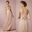 Popular Cap Sleeve Lace Top Long Elegant Bridesmaid Dresses, Cheap Tulle Prom Dress Gown WG01