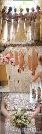 Popular Sparkly Bling Sequin Long On Sale Wedding Guest Dresses Formal Charming Bridesmaid Dresses, WG29