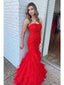 Red Mermaid Sweetheart Cheap Long Prom Dresses Online,12687