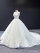 Scoop A-line Cute Lace Wedding Dresses Online, Cheap Bridal Dresses, WD619