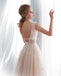 Sexy Backless See Through Lace A-line Cheap Wedding Dresses Online, Unique Bridal Dresses, WD574