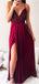 Sexy Backless Sequin Dark Red Cheap Long Evening Prom Dresses, Cheap Sweet 16 Dresses, 18361