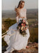 Sexy Long Sleeves Two Pieces Cheap Beach Wedding Dresses Online, Cheap Beach Bridal Dresses, WD469