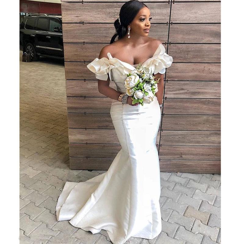 Sexy Mermaid Ivory Off Shoulder Cheap Long Bridesmaid Dresses Online,WG987