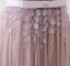 Sexy See Through Dusty Pink Lace Beaded Evening Prom Dresses, Popular Unique Party Prom Dress, Custom Long Prom Dresses, Cheap Formal Prom Dresses, 18000