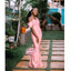 Simple Pink Mermaid Off Shoulder Spaghetti Straps Cheap Long Bridesmaid Dresses,WG1102
