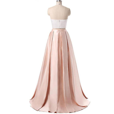 Simple Sexy Two Pieces Long Evening Prom Dresses, Popular Cheap Long Party Prom Dresses, 17244