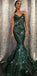 Sparkly V Neck Green Sequin Custom Long Evening Prom Dresses, 17719