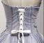 Strapless See Through Gray Lace Homecoming Prom Dresses, Affordable Short Party Corset Back Prom Dresses, Perfect Homecoming Dresses, CM221