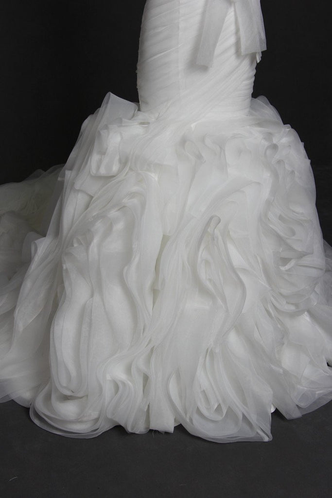 Sweetheart Strapless Organza Mermaid Wedding Dresses, Custom Made Wedding Dresses, Cheap Wedding Gowns, WD210