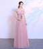 Tulle Floor Length Cap Sleeves Simple Cheap Bridesmaid Dresses Online, WG546
