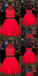 Two Pieces Red Homecoming Dresses,Cheap Short Prom Dresses,CM900
