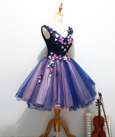 Two Straps V Neckline Cute Homecoming Prom Dresses, Affordable Short Party Prom Dresses, Perfect Homecoming Dresses, CM321