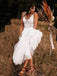 V Neck See Through Cheap Beach Wedding Dresses Online, Cheap Bridal Dresses, WD650