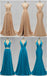 V-neck Side Slit Unique Long Cheap Bridesmaid Dresses Online, WG578