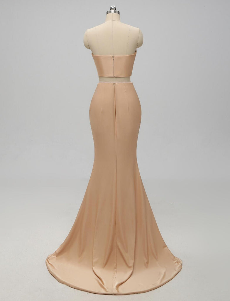 V-neck Side Slit Unique Long Cheap Bridesmaid Dresses Online, WG578