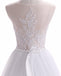 White Side Zipper Two Straps Scoop Neckline Lace A line Wedding Bridal Dresses, Custom Made Wedding Dresses, Affordable Wedding Bridal Gowns, WD252